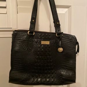 Brahmin embossed leather handbag